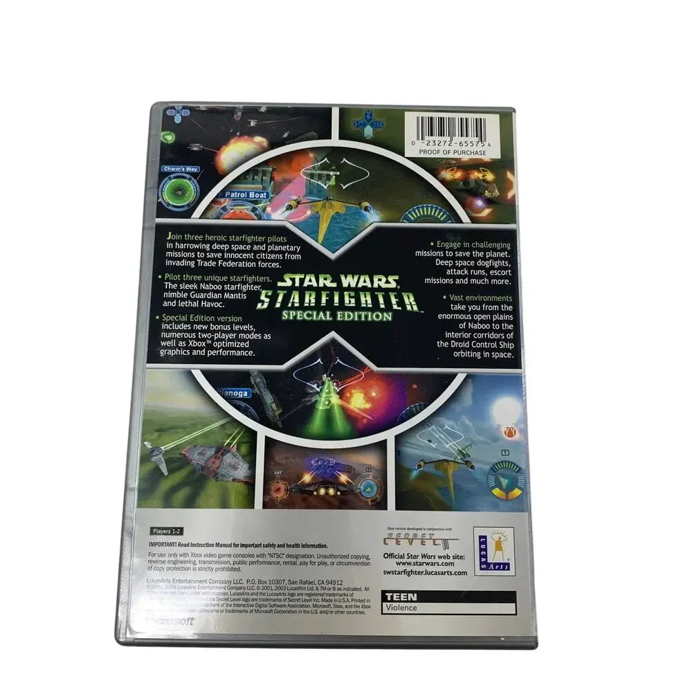 Star Wars Starfighter Special Edition Original Xbox Complete Video Game